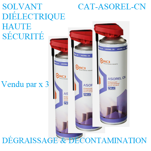 ASOREL CN Aérosol 400ml Solvant dégraissant vendu par x 3