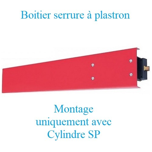 Boitier SP de serrure en applique à plastron réversible poste abonné et DP + Barre Anti Panique