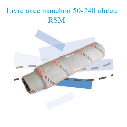J3UP RF RSM 50-240² Alu-Cu Compacte Tripolaire Manchon à serrage mécanique
