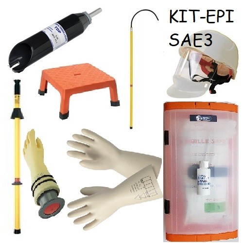 KIT EPI SAE-3 avec VAT à éclats + vérificateur pneumatique + casque + housse