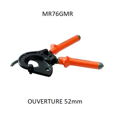MS76GMR 300² ouverture 54mm Coupe câble ALU/CU