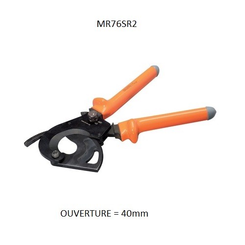 MS76SR2 Coupe câble ALU/CU Ouverture 40mm isolé 1KV