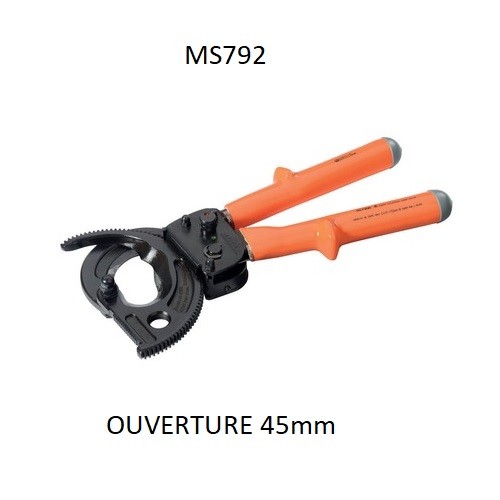 MS792 Coupe câble ALU/CU Ouverture 45mm isolé 1KV
