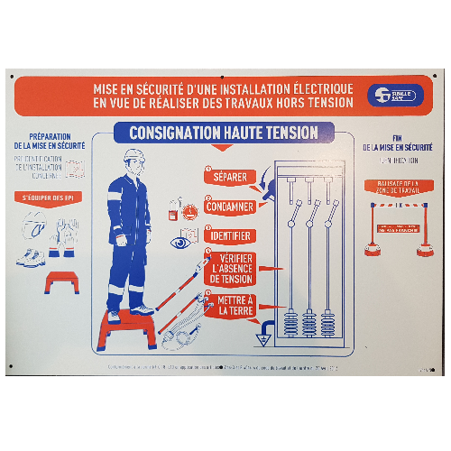 Pancarte Travaux Electrique Hors Tension HT