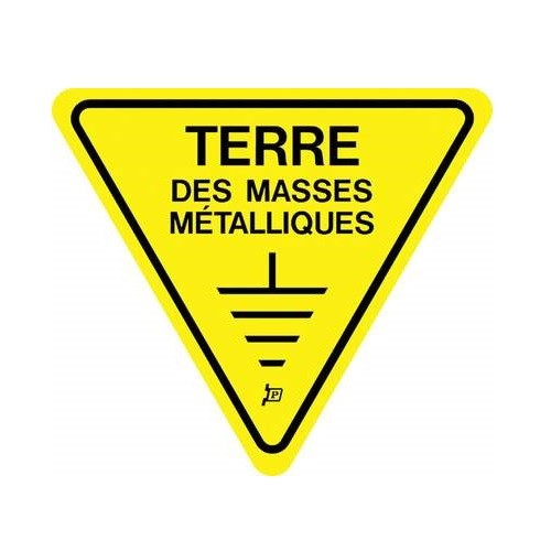 Pancarte Triangle Terre des Masses Métalliques
