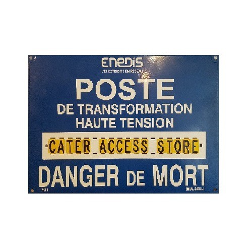 PR10 Pancarte Enédis Poste Haute Tension 2 x Lignes