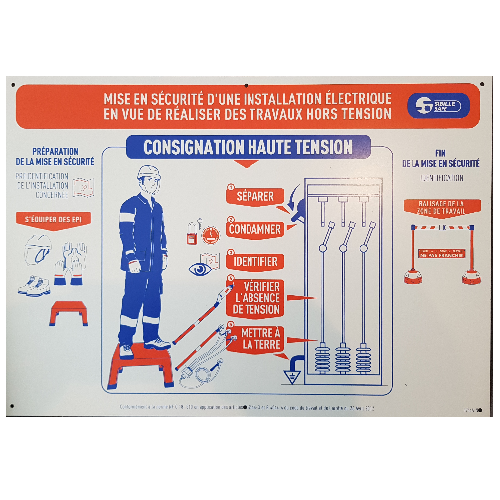 S754ALNM Pancarte Travaux Electrique Consignation