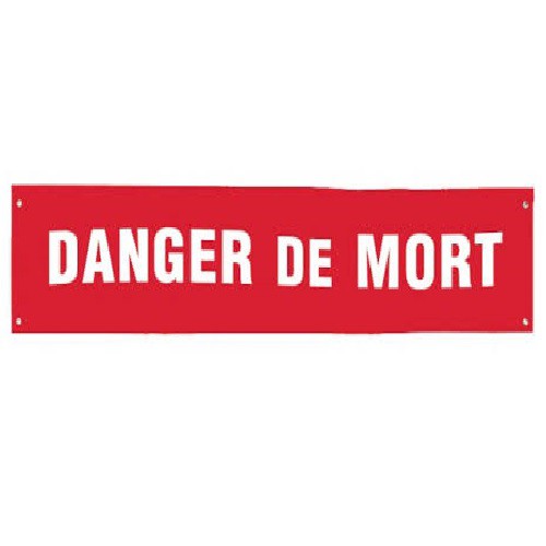 S85A Banderole DANGER DE MORT