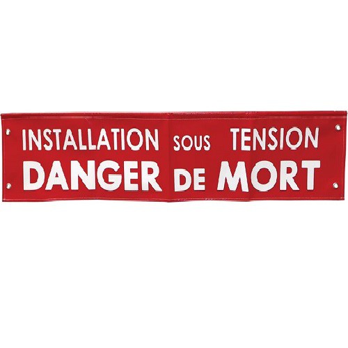 S85B Banderole Installation Sous tension Danger de Mort